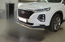 Защита переднего бампера d60 мм для Hyundai Santa Fe IV
