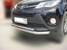 Защита переднего бампера двойная d60/42 мм для Toyota RAV4 IV (XA40)