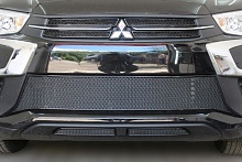 Комплект сеток black верх 4 части, низ 2 части, центр для Mitsubishi ASX I Рестайлинг 2