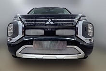 Комплект сеток chrome верх 2 части и низ для Mitsubishi Outlander IV