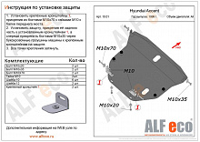 Защита картера и КПП для Hyundai Accent II