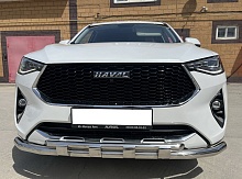 Защита переднего бампера с перемычками и подгибами d60/42 мм для Haval F7x I