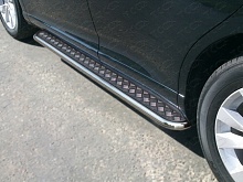 Пороги с площадкой 42,4 мм для Toyota Venza I Рестайлинг