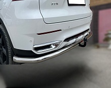 Защита заднего бампера угловая большая под фаркоп d60 мм для Haval F7x I