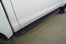 Пороги алюминиевые с пластиковой накладкой карбон 1920 мм для Sollers ST8