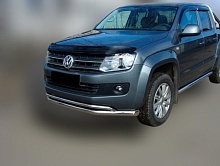 Защита переднего бампера двойная d76/53 мм для Volkswagen Amarok I