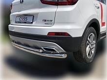 Защита заднего бампера двойная d60/42 мм для Changan CS55 I