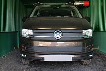 Зимняя заглушка радиатора к съемной сетке низ (2 части) для Volkswagen Caravelle T6
