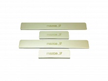 Накладки на пороги из нержавеющей стали 4шт. для Mazda 3 III (BM)