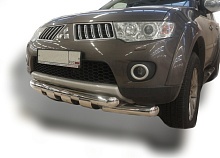 Защита переднего бампера G d76 мм для Mitsubishi Pajero Sport II