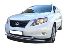 Защита переднего бампера двойная d60/60 мм для Lexus RX III Рестайлинг