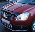 Дефлектор капота темный для Nissan Qashqai+2 I