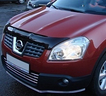 Дефлектор капота темный для Nissan Qashqai+2 I