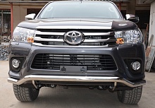 Защита переднего бампера волна d60 мм для Toyota Hilux VIII