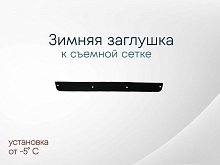Зимняя заглушка радиатора к съемной сетке низ для Nissan Navara (Frontier) III (D40)
