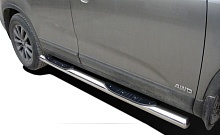 Пороги труба с проступью d76 мм для Kia Sorento II