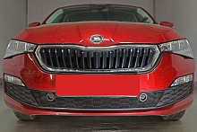 Защитная сетка радиатора низ, с парктроником для Skoda Rapid II