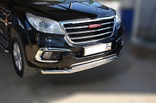 Защита переднего бампера двойная d60/42 мм для Haval H9 I