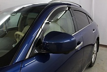 Дефлекторы окон с хром накладками 2D 6 шт для Infiniti QX70