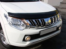 Дефлектор капота темный для Mitsubishi L200 V Рестайлинг