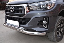 Защита переднего бампера двойная d76/42 мм для Toyota Hilux VIII