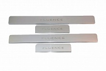 Накладки на пороги из нержавеющей стали 4шт. для Renault Fluence I