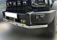 Защита переднего бампера двойная с перемычками d60/42 мм для Jetour T2
