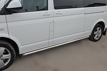 Пороги труба d60 мм для Volkswagen Caravelle T5 Рестайлинг