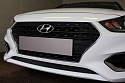 Защитная сетка радиатора низ белая для Hyundai Solaris I Рестайлинг