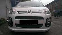 Защитная сетка радиатора комплект 2 части для Citroen C3 Picasso I Рестайлинг