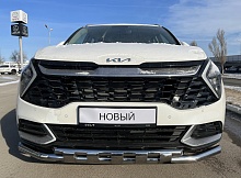 Защита переднего бампера двойная с перемычками d60/42 мм для Kia Sportage V