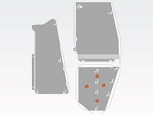 Защита топливной и тормозной магистрали, и левой части бака для Toyota RAV4 V (XA50)