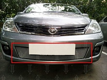 Защитная сетка радиатора для Nissan Tiida I Рестайлинг