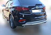 Защита заднего бампера d60 мм для Hyundai Santa Fe III