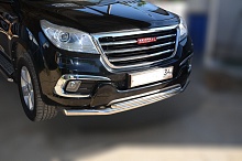 Защита переднего бампера двойная d60/42 мм для Haval H9 I