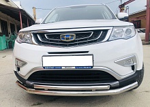 Защита переднего бампера двойная d60/42 мм для Geely Atlas I