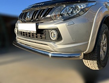 Защита переднего бампера с двумя подгибами d76 мм для Mitsubishi L200 V