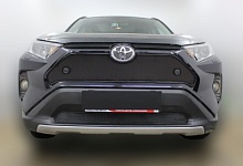 Комплект сеток black верх с парктроником и низ для Toyota RAV4 V (XA50)