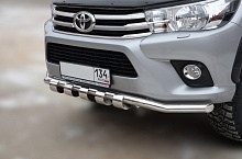 Защита переднего бампера волна G d60 мм для Toyota Hilux VIII