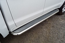 Пороги с площадкой (нерж. лист) 60,3 мм для Sollers ST8