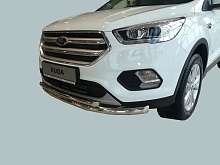 Защита переднего бампера двойная d60/42 мм для Ford Kuga II Рестайлинг