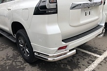 Защита заднего бампера угловая двойная d76/42 мм для Toyota Land Cruiser Prado 150 Series Рестайлинг 2