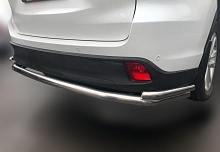 Защита заднего бампера двойная d60/42 мм для Toyota Highlander III (U50)