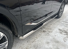 Пороги труба с проступью d76 мм для GAC GS8 II