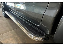 Пороги с площадкой (Black) 60,3 мм для JAC T9 I 