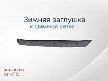 Зимняя заглушка радиатора к съемной сетке середина для Kia Seltos I