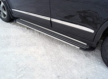 Пороги алюминиевые "Slim Line Silver" 1720 мм для Haval H6