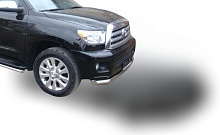 Защита переднего бампера d76 мм для Toyota Sequoia II