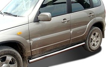 Пороги труба d60 мм для Chevrolet Niva I