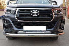 Защита переднего бампера d76 мм для Toyota Hilux VIII